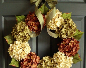 Hydrangea Wreath | Front Door Wreaths | Summer Wreath
