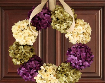 Hydrangea Wreath | Summer Wreaths | Front Door Wreaths | Housewarming Gift | Gift Guides