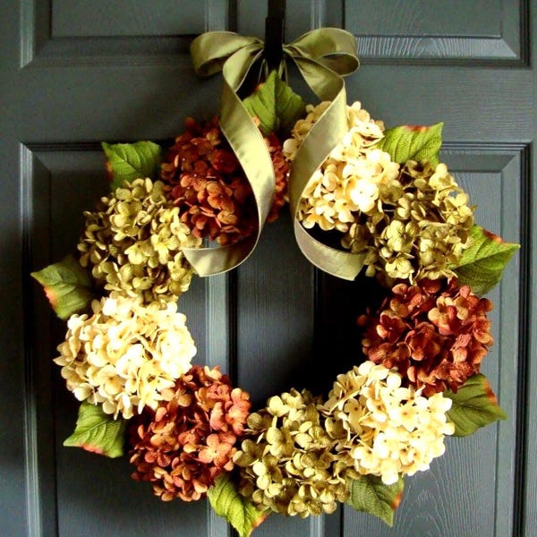 Hydrangea Wreath | Front Door Wreaths | Summer Wreath