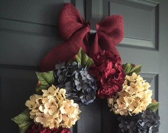 Patriotic Wreath |  Summer Door Wreath | Americana Decor | 4th of July Wreath | Red, White, & Blue Wreath | Military Wreath