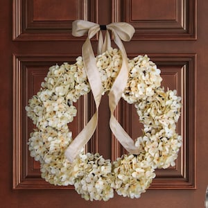 Wedding Wreath | Wreath for Front Door | Spring Hydrangea Wreath
