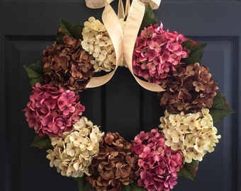 Hydrangea Wreath | Front Door Wreaths | Everyday Outdoor Wreath