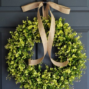 Everyday Wreath | Boxwood Wreath | Eucalyptus Wreath | Outdoor Wreath | Year Round Front Door Wreath