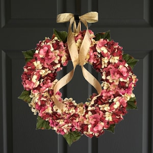Valentine Wreath, Hydrangea Door Wreath, Valentine's Day Decor