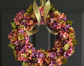 Fall Hydrangea Wreath | Housewarming Gift Ideas
