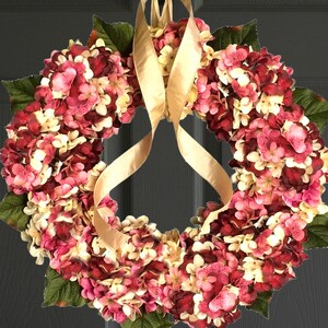 Valentine Wreath, Hydrangea Door Wreath, Valentines Day Decor