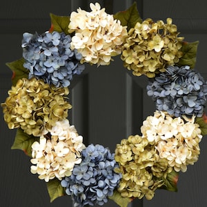 Blue Hydrangea Wreath | Spring Decor for Front Door