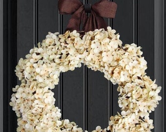 Hydrangea Wreaths | Wreath | Wedding Wreaths | Front Door Wreaths | Winter Wreaths | Housewarming Gift | Wedding Gift Ideas