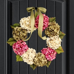 spring hydrangea wreath