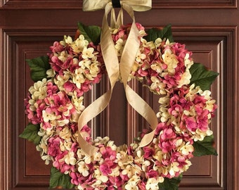 Valentines Day Wreath | Pink and Cream | Spring Wreath