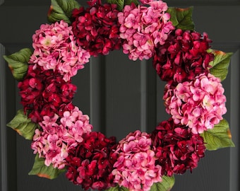 Pink and Red Valentines Day Wreath, Valentines Decor