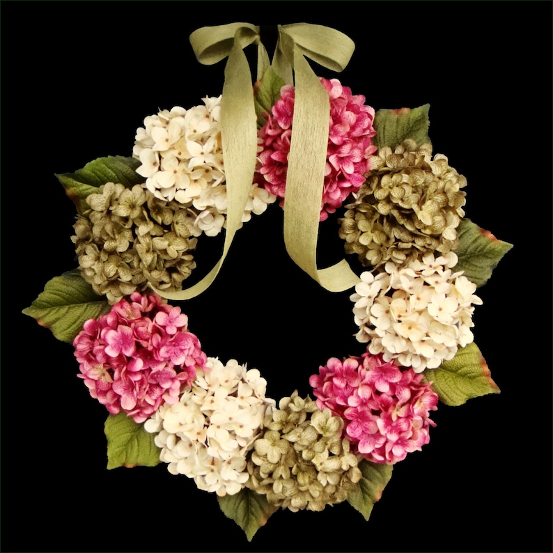 spring hydrangea wreath