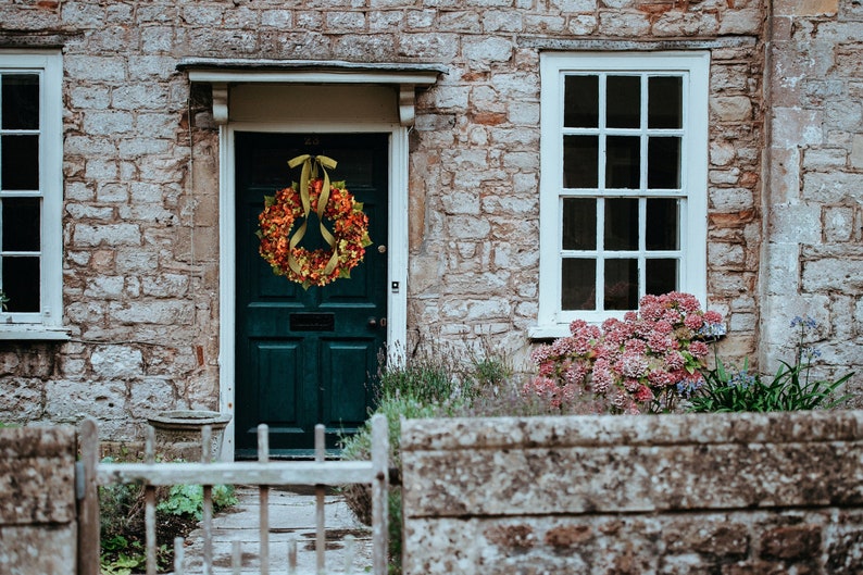 Fall Hydrangea Door Wreath