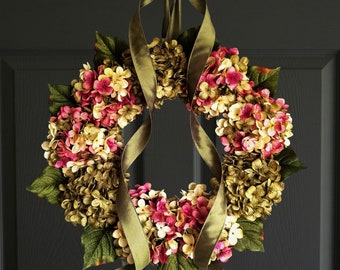 Hydrangea Wreath | Front Door Wreaths | Spring Wreath