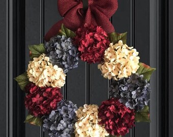 Patriotic Wreath | Americana Decor | 4th of July Wreath | Red, White, & Blue Wreath | Military Wreath | Front Door Wreaths | Wreath