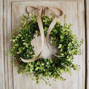 Mini Eucalyptus Wreath, Small Window Wreath, Farmhouse Wreath