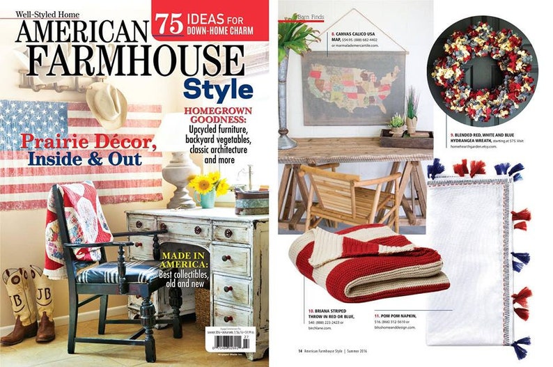 Magazine featuring HHGDecor Red White Blue Wreath