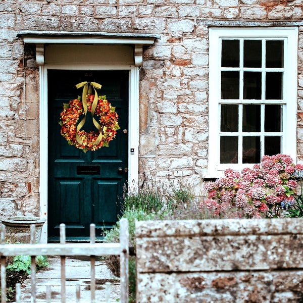 Fall Hydrangea Wreath for Front Door, Thanksgiving Decor