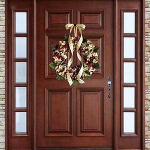 front door hydrangea wreath