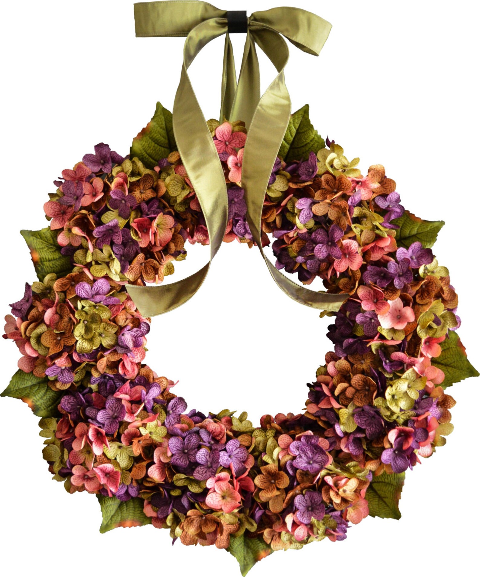 Spring Wreaths Blended Hydrangea Wreath Front Door Wreaths Etsy