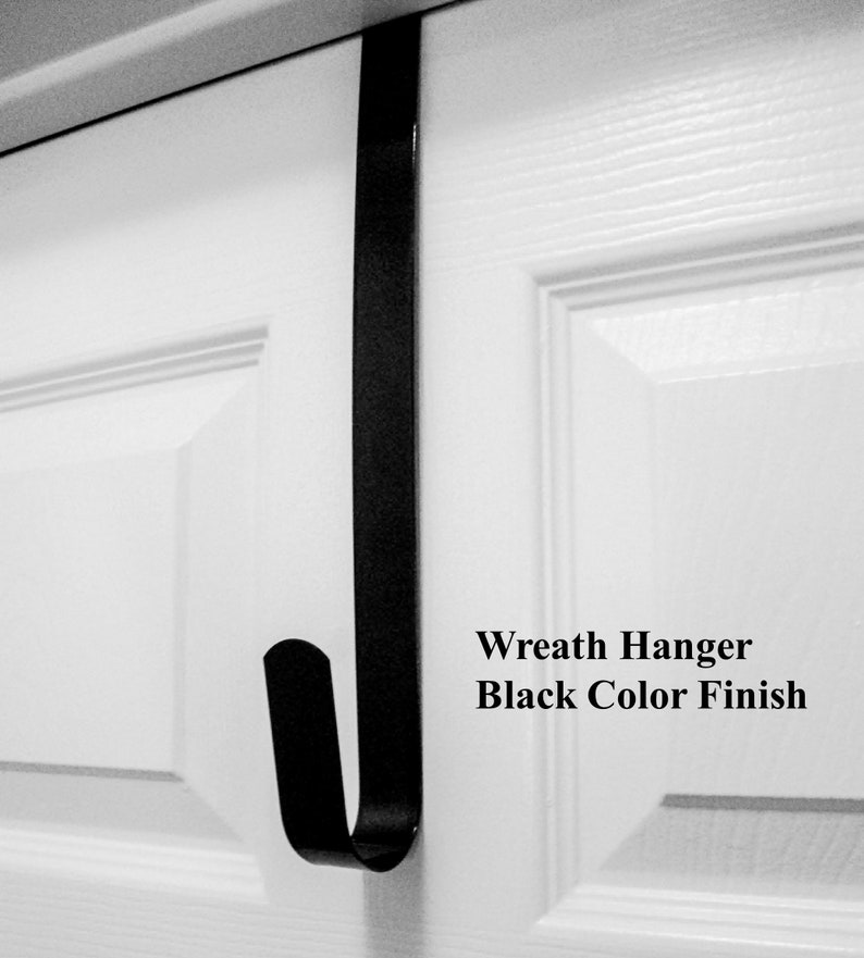 black wreath hanger