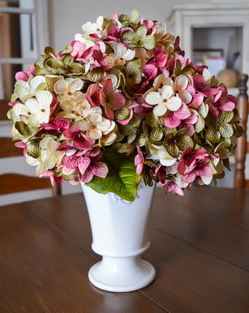 fake hydrangea flowers