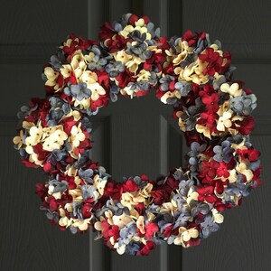 patriotic red white blue wreath