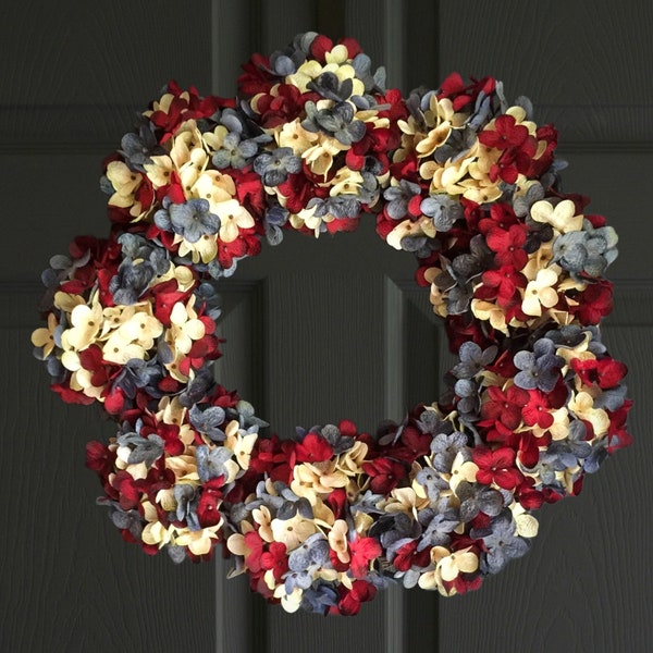 SPECTACULAR Red White Vintage Blue Wreath | 4th of July Wreath | Independence Day Decor | Patriotic Wreath | Summer Wreath