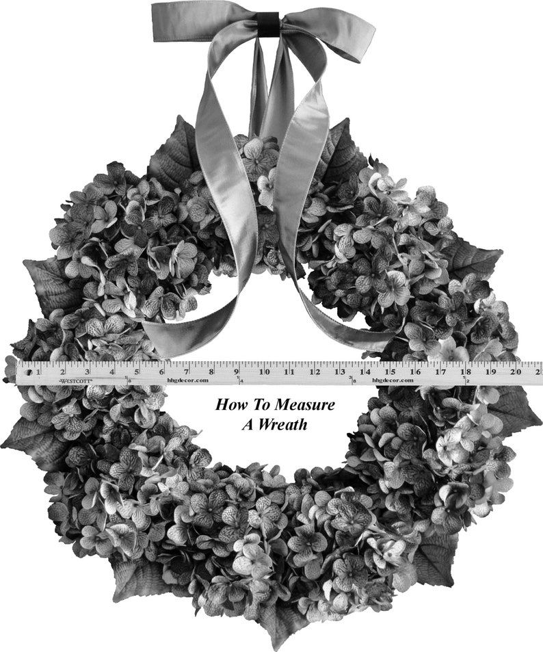 How to measure a wreath.