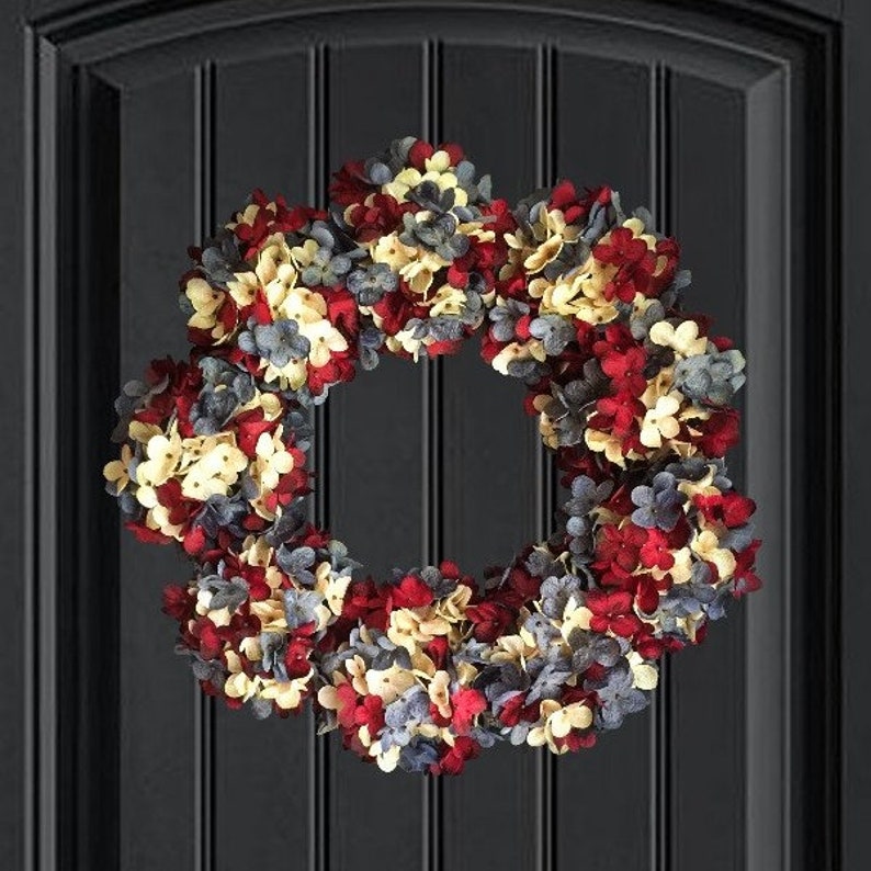 Red White Blue Door Wreath