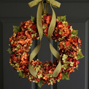 Fall Hydrangea Door Wreath