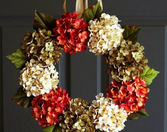 Autumn Hydrangea Wreath | Fall Wreaths For Front Door