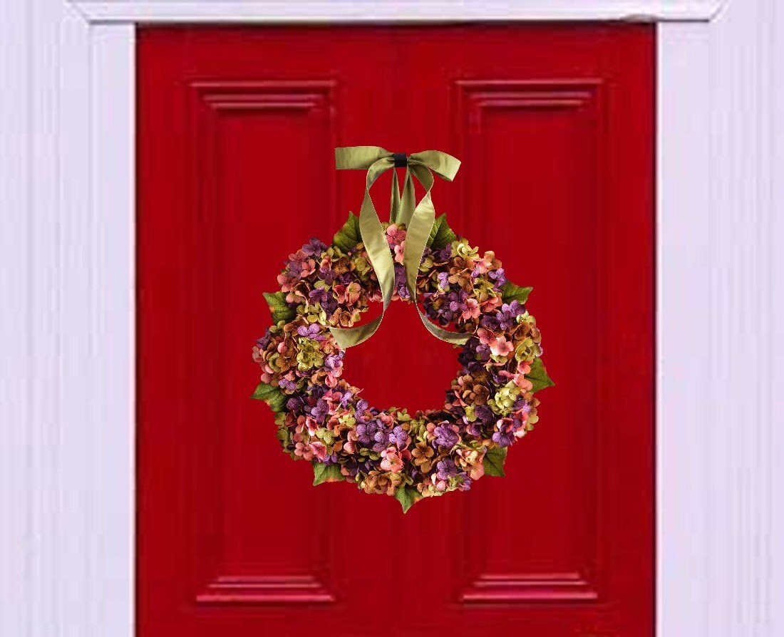 Best Selling Spring Wreaths For Front Door Spring Hydrangea Etsy