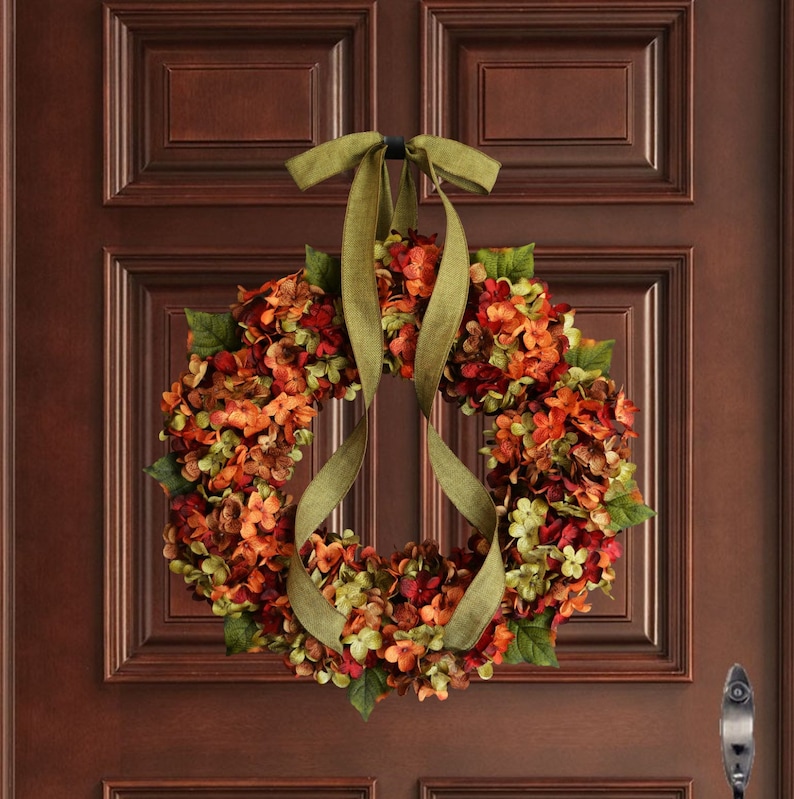 Fall Hydrangea Door Wreath