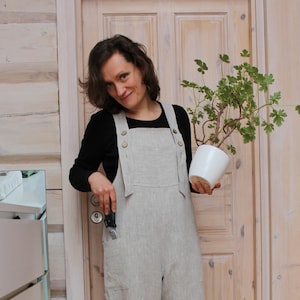Linen Gardening Overalls for Women. Gift for Gardener. Many Linen