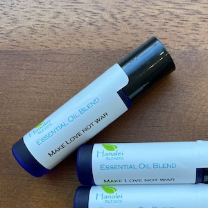 Make Love Not War roll-on, Roll on essential oil blend, Aromatherapy blend roll on