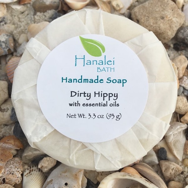 All Natural Dirty Hippy Soap, Handmade Soap, Cold Process Soap, Vegan Soap, Palm Free Soap
