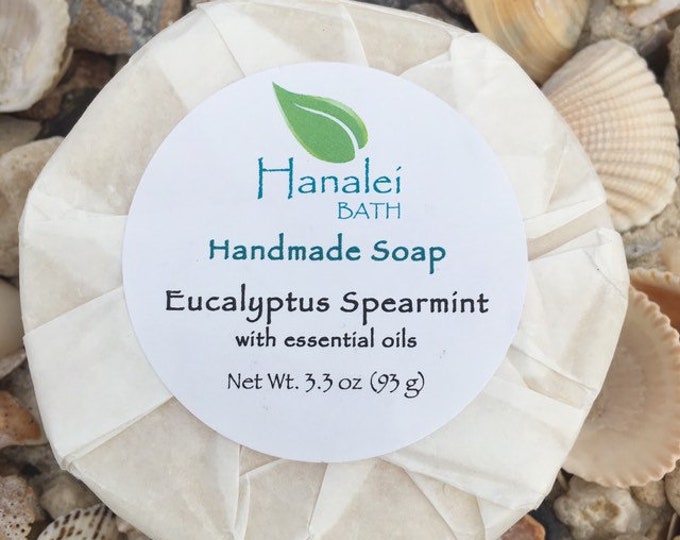 Eucalyptus Spearmint All Natural Handmade Cold Process Soap, Palm Oil ...