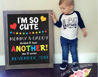 sibling announcement etsy