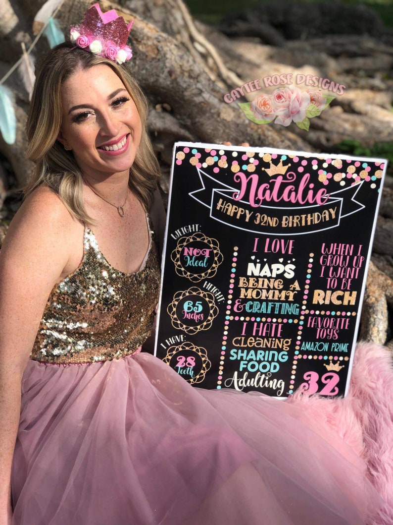 16x20 Adult Cake Smash Picture Prop Printable or Photoshop Adult Birthday Board Digital File
