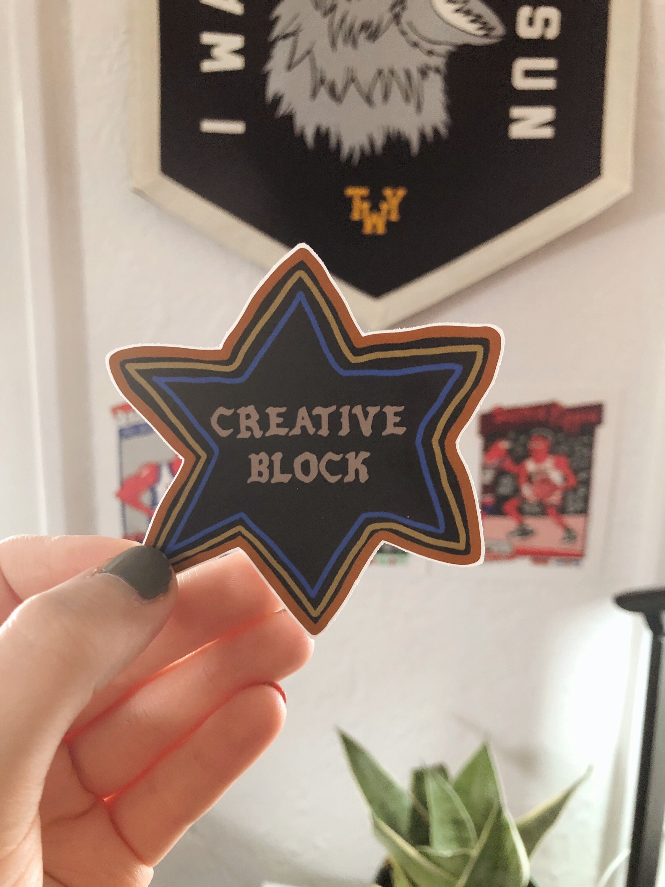 Creative Block Sticker. Gift for Artists. Art Vinyl Decal. Star Sticker ...