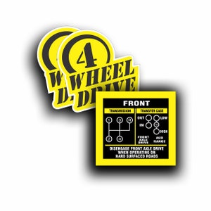 Shift Pattern Decal Sticker to Restore Vintage Military Truck Transmission Transfer Case Fits Jeep Willys Twin Stick CJ5 CJ6 T18 4 speed T98