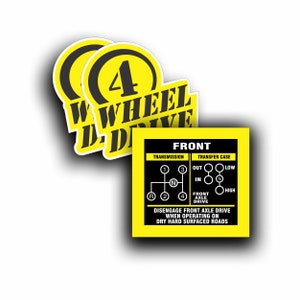 Shift Pattern Decal Sticker Restore Vintage Military Truck Transmission Transfer Case Fits Jeep Willys 4 speed twin stick Conversion SM420