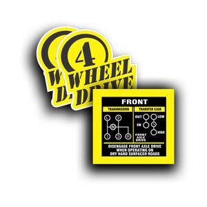 Shift Pattern Decal Sticker for Restore Vintage Military Truck Transmission Transfer Case Fits Jeep Willys twin stick 3 speed SM465