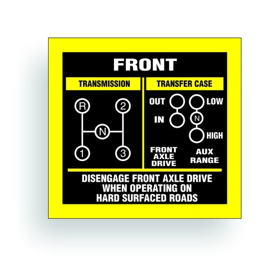 Shift Pattern Decal Sticker or Dash Plate Plaque Transmission Etsy