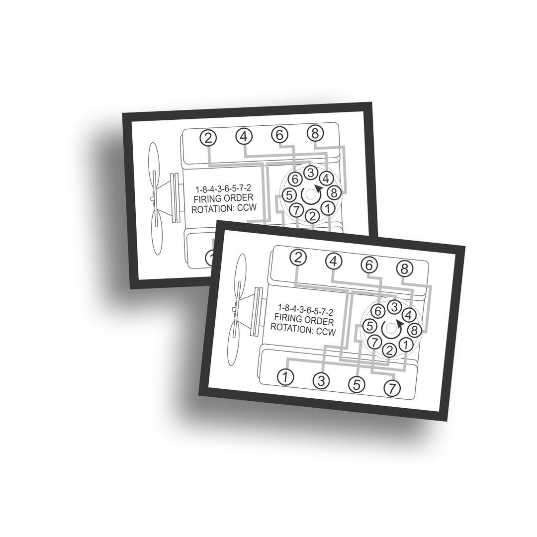 Firing Order Decal Sticker, Magnet, Dash Plaque Reproduction Fits
