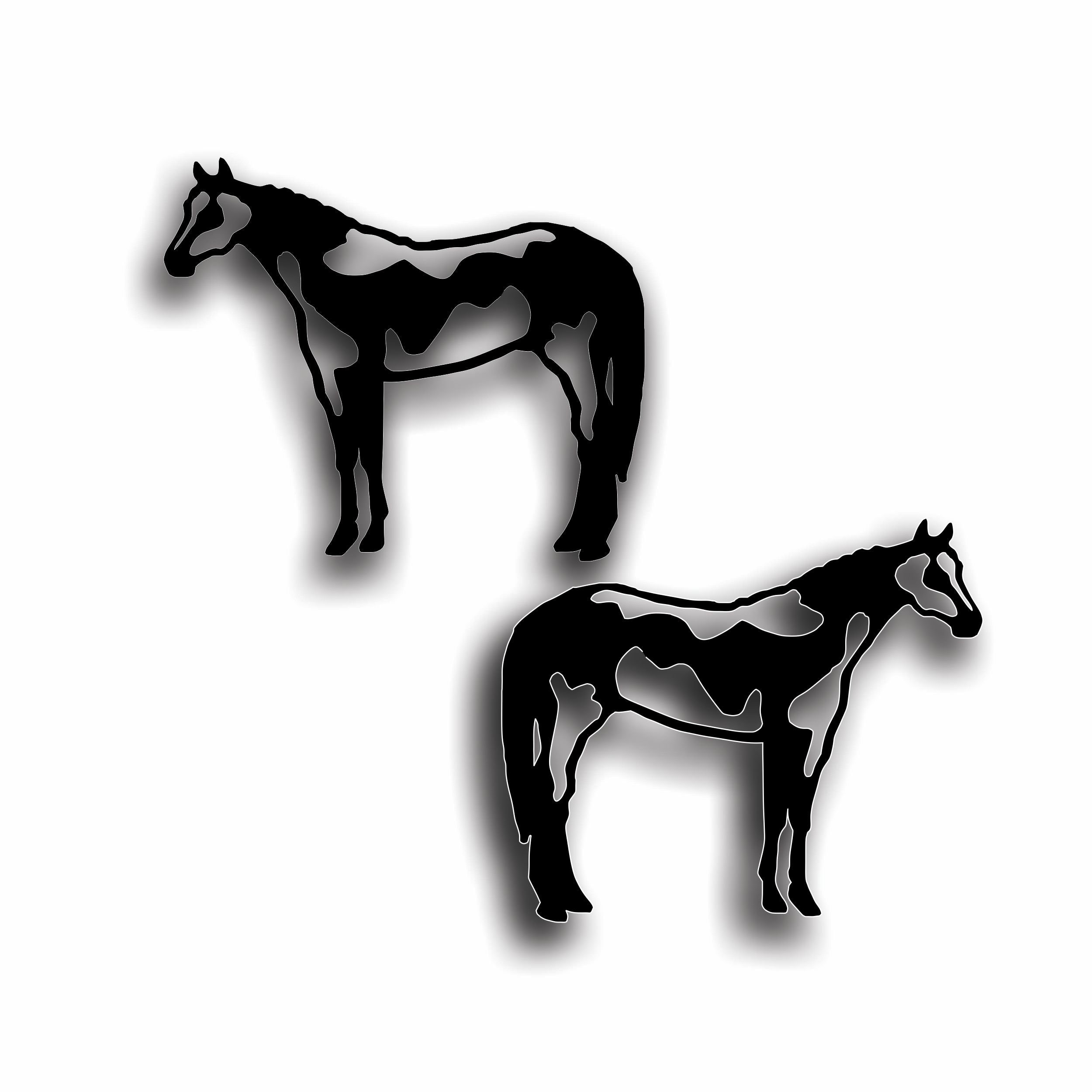 Pair Paint Horse Reflective Horse Sticker Decal American Etsy