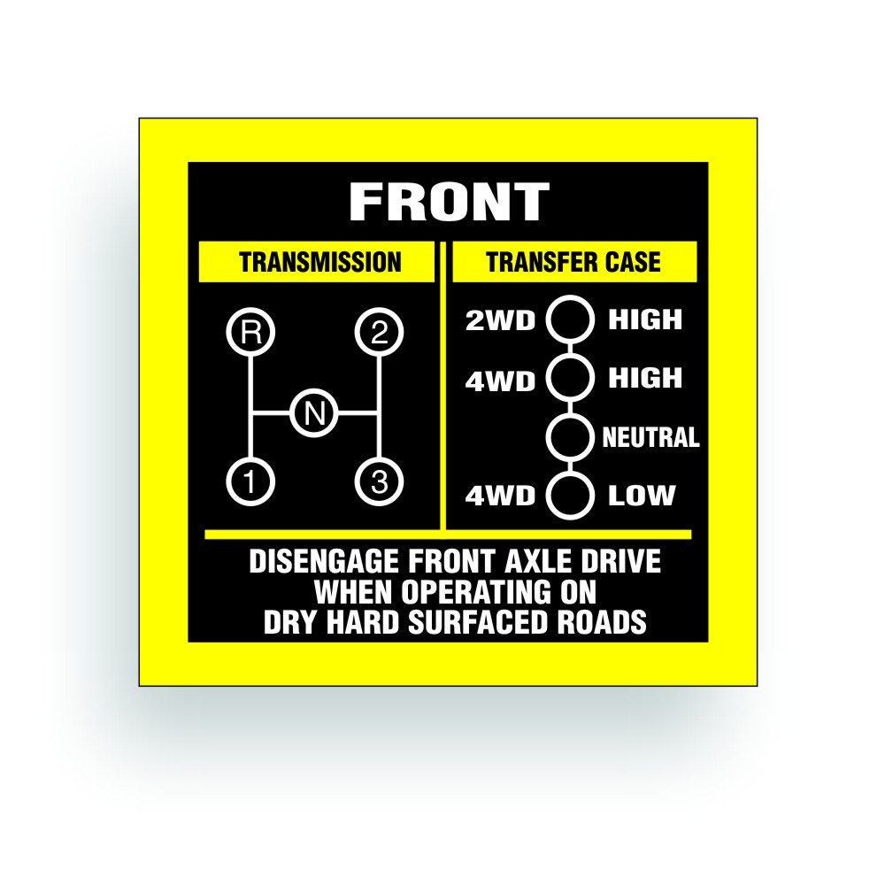 Ax15 Shift Pattern Sticker Shift Pattern Decal Sticker for Transmission Transfer Case Restore ...