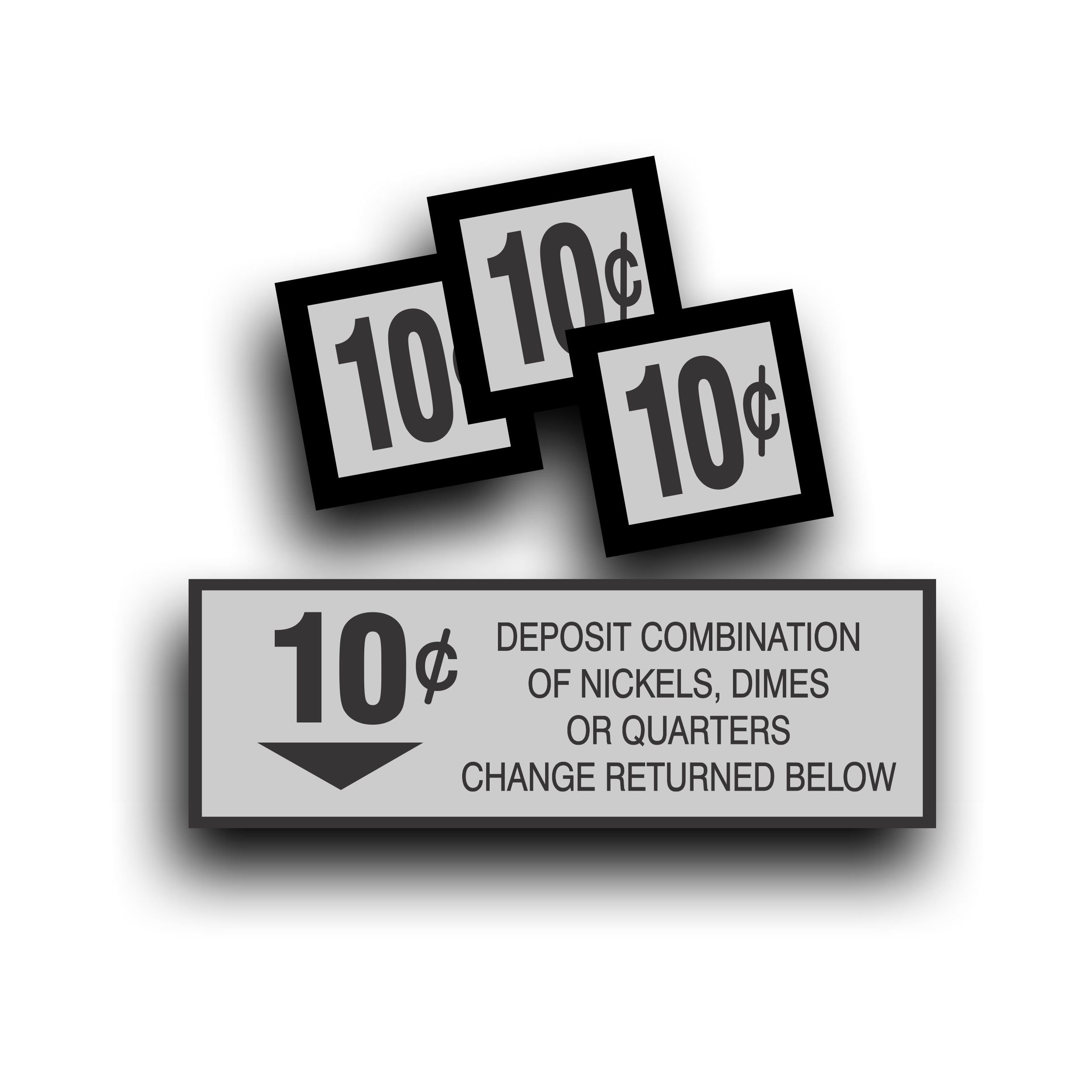 Vending Machine Fits Universal Decal Sticker Coin Change Slot. Restore ...