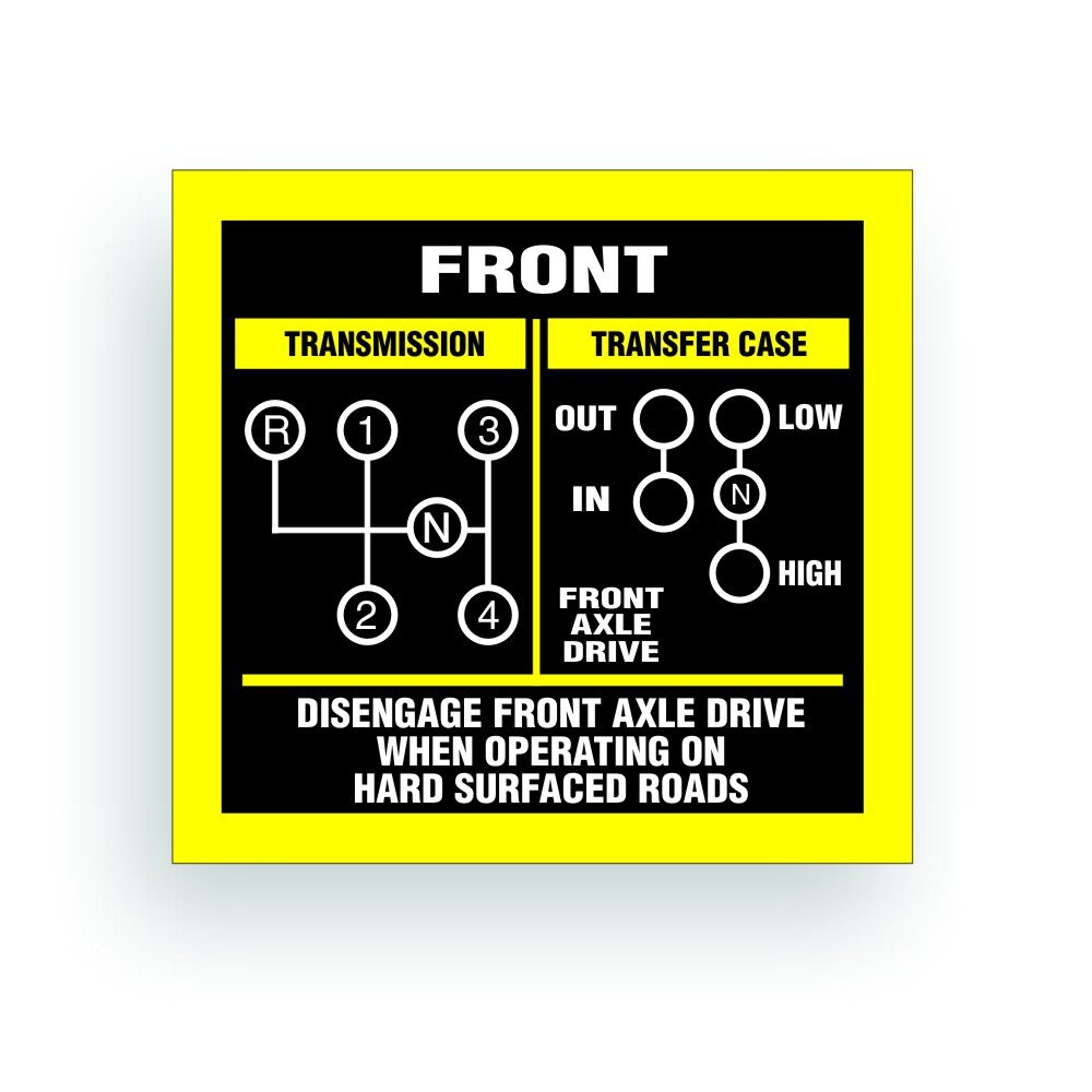 Vertical Shift Pattern Sticker Shift Pattern Decal Sticker to Restore Vintage Military Truck ...